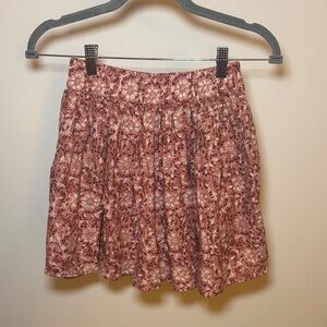 American Eagle Outfitters Floral Skater Skirt - Pink and White